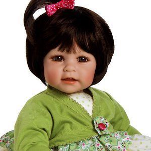   FROG Vinyl Baby Girl Toddler Doll Dark Hair Brown Eyes 20 NEW
