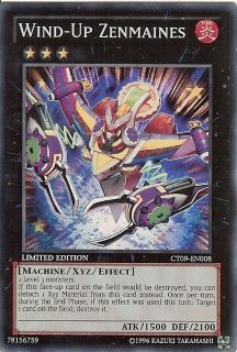 YU GI OH WIND UP ZENMAINES   SUPER RARE   CT09 EN008   LIMITED 