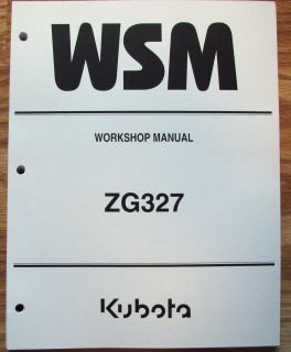 Kubota ZG327 Zero Turn Mower Workshop Service Repair Manual lawn