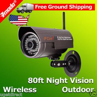 ZMODO Outdoor 80ft IR Night Vision WIFI Wireless IP Network CCTV 