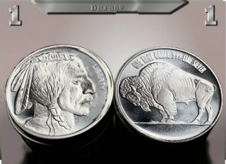 oz Fine Uncirculated Silver Coin Indian Head Buffalo 999