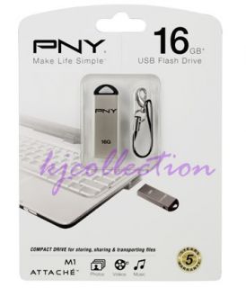 PNY 16GB 16G USB Flash Pen Drive Disk Metal Housing Attache M1