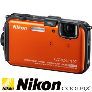 New Boxed Nikon Coolpix AW100 Full HD Digital Camera Orange