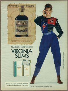   Slims Cigarettes 1982 print ad / magazine ad, 1980s womens fashion