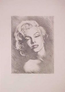 Marilyn Monroe Very Sexy Original Pencil Signed Drawing