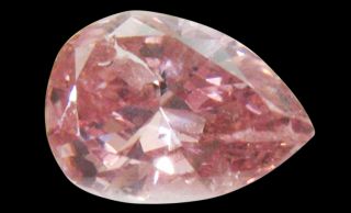 01 carat pink (CE) loose diamond pear VS1 diamond