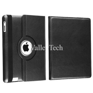 360 Rotating Smart Cover PU Leather Case for iPad 2 3 Screen Guard 