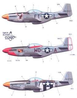 EagleCals Decals 1 32 North American P 51D Mustang Fighter