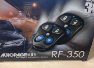 Autopage RF 350 3CHANNEL 2REMOTE Keyless Car Alarm New