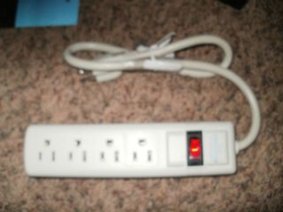 New Power Strip 4 Outlet Surge Protector New Power Cord