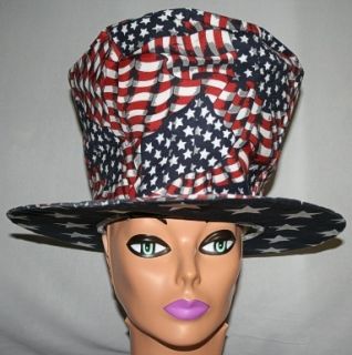 American Flag Top Hat 4th of July Patriot Accessory