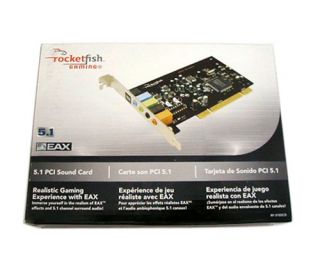 FREE S/H   ROCKETFISH GAMING 5.1 EAX PCI SOUND CARD RF 51SDCD