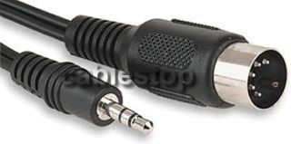   new 3 5mm stereo jack plug to 5 pin midi din plug length 1 5 metres