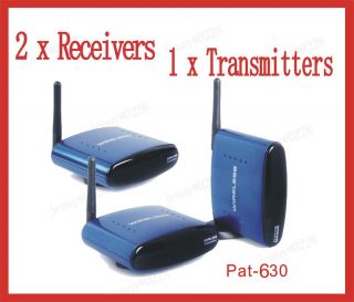 8GHz Wireless Audio Video 1 Transmitter 2 Receiver Pat 630