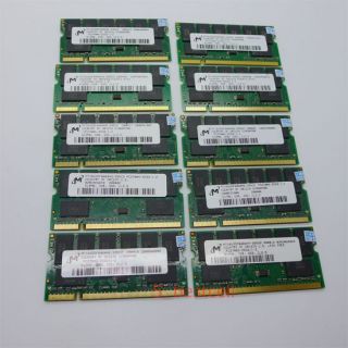 Lots of 10 Piece Micron 512MB PC2700 DDR 333 200pin DDR1 333MHz Memory 