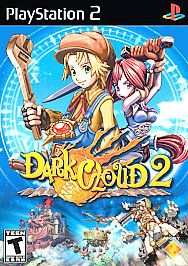 Dark Cloud 2 (Sony PlayStation 2, 2003) with original Dark Cloud 