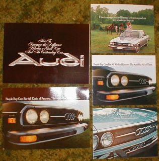 1973 1974 1975 Audi 73 75 lot of 5 brochures