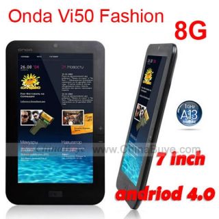   Onda VI50 Fashion Version 8GB Allwinner A13 1 0GHz DDR3 512MB