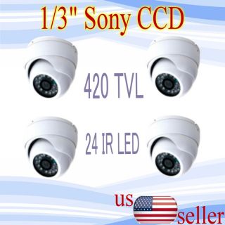 Set 480TV Vandal Dome Security CCTV DVR Camera System