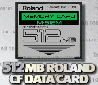  this auction is for two 512mb roland memory cards 1 gb of memory for
