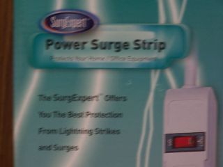 Surge Protector by Surgexpert 6 Outlets 180 Joules on Off Reset Switch 