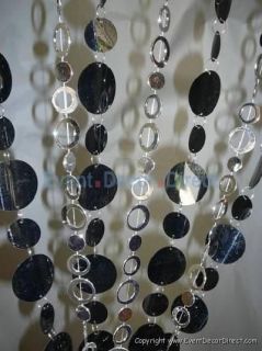 6ft Long Hip Black and Silver Hoop and Circle Curtain Wedding Event 