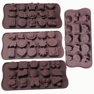 Xmas Santa Tree Silicone Muffin Cake Candy Mould Mold Baking Ice Cube 