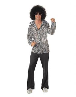 70s Disco Shirt 70s Groovy Man Costumes Mens Shirts Costume XL 44 46 