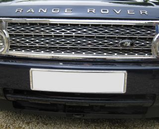 Chrome Front Number Plate Mount Frame Plinth for Range Rover L322 