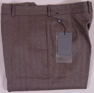 Alexander McQueen Pants $690 Brown Wool Cashmere Couture Dress Slacks 