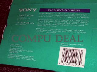 Sony QG 112M 5 0Gb 10GB 8mm Data Cartridge New Open