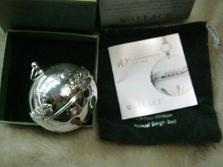 Wallace 40th Anniversary 2010 Silver Plated Sleigh Bell w Box