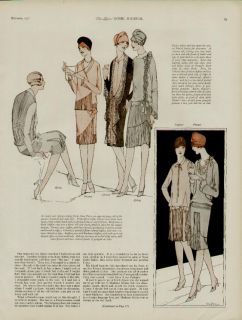 TWO   1927 FASHION ADS / I LEARNED ABOUT CLOTHES FROM THE FRENCH.