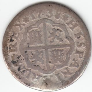 1738 SPAIN 2 REALES KING PHILIP V SEVILLE MINT SILVER US colonial 