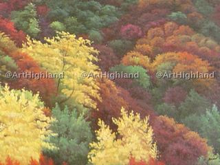 Landscape Oil Painting Canvas Deep Autumn Mountain View