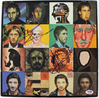Pete Townshend John Entwistle The Who Signed Album Cover w Vinyl PSA 