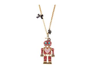 Betsey Johnson Hanging Robot 30 Long Necklace    