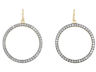 nunu gold blackened hoops w stones $ 212 99 $