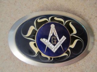 Freemason Masonic Mason Belt Buckle Heavy Duty Chrome