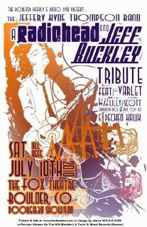 Jeff Buckley Radiohead Tribute Boulder Concert Poster