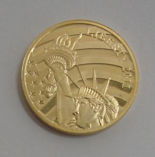 2011 Cook Islands $25 Liberty 1 2oz 999 Fine Gold Coin 15 55g UNC 