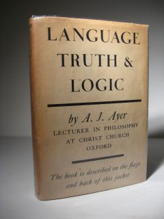1936 RARE Language Truth Logic 1st Ed DJ A J Ayer