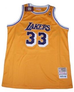 Lakers Kareem Abdul Jabbar Yellow Jersey Size L