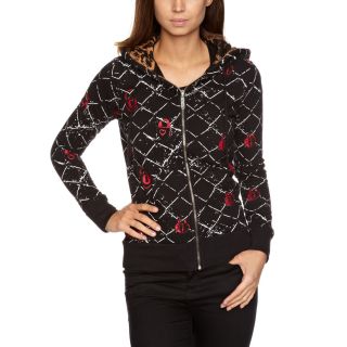 Abbey Dawn Large Cross My Heart Hoodie Avril Black Chain Fence Sweater 