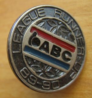 Bowling ABC League Runner Up Pin 1989 1990 Hat Tie Tack Lapel Collar 