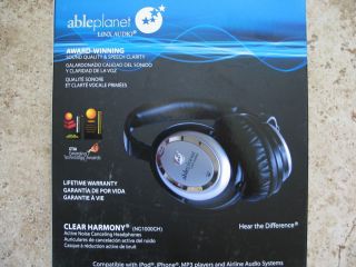Able Planet Clear Harmony Active Noise Cancelling headphones NC1000CH 