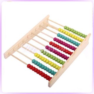Wooden Abacus Counting Frame Maths Aid Educational Toy