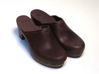 UGG Abbie Black Pudding Clogs Size 10 New Authentic