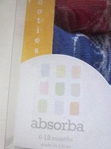 New Absorba Newborn Infant 4 Pair Sneaker Baby Booties Socks 6 12 M 