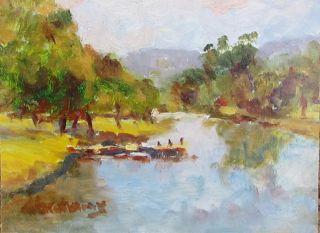   Landscape Monet Style Impression Painting Abrahams Original Art